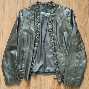 Grey leather jacket